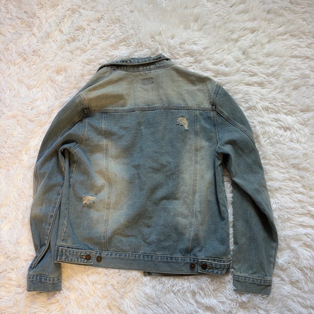 Request Stretch Distressed Jean Jacket - image 2